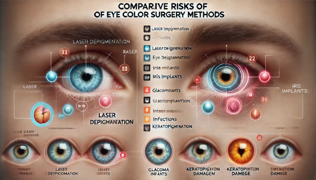 Comparative Risks of Eye Color Surgery Methods 